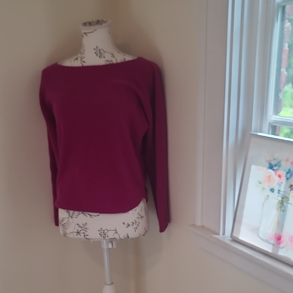 Vince Vibrant Fuchsia Knit Top